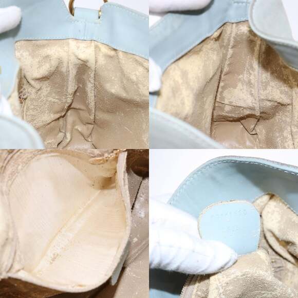 GUCCI Bamboo Hand Bag Suede Outlet Light Blue Gold 001 001 - Picture 12 of 12